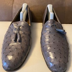 Genuine mens Ostrich shoes size 9  1/2